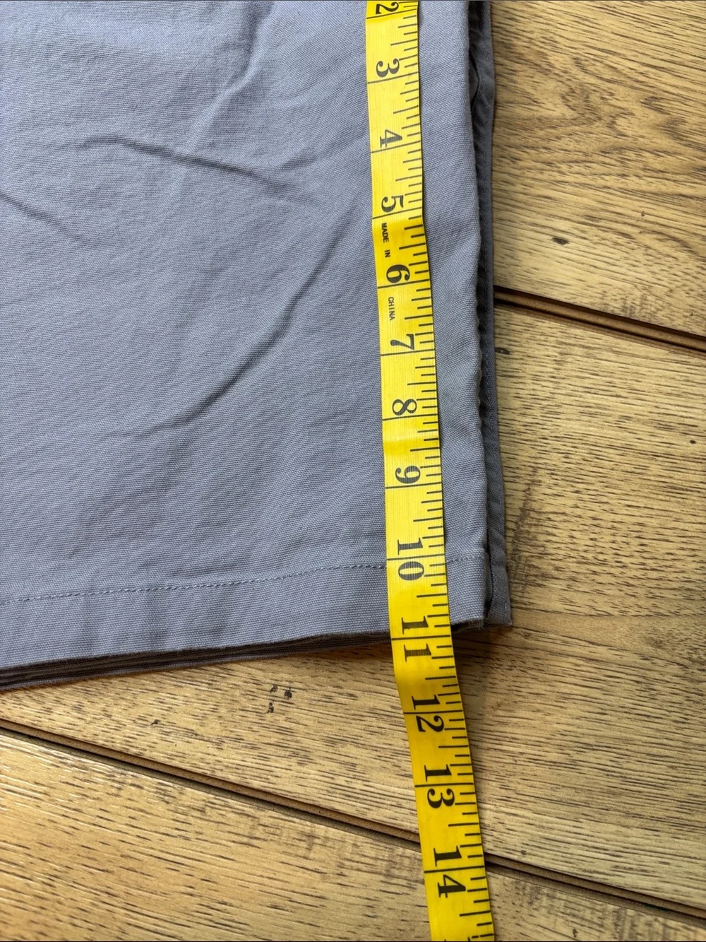 Stio Men's Light Gray Flat-Front Organic Cotton Shorts Size 36